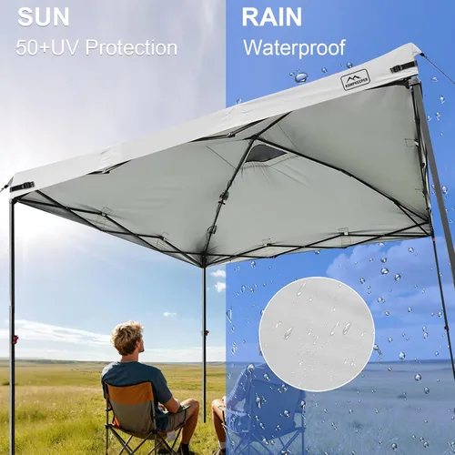 Miniatura 28 de KAMPKEEPER Cubierta de Repuesto Superior para Carpa Toldo Emergente con Ventilación de Aire y Correa Elástica Ajustable, Poliéster Resistente a Azul
