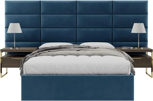 Miniatura 125 de Vänt - Paneles tapizados de cabecera para montar en la pared, diseño Isabelle, 60 x 23 pulgadas, configuración de 4 paneles individuales, Cuero