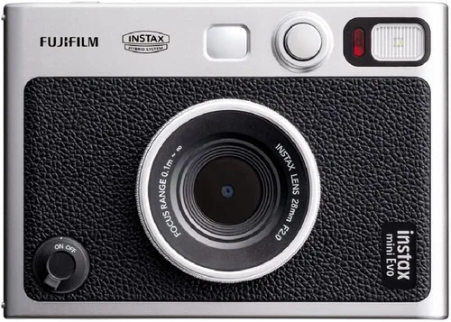 Miniatura 2 de FUJIFILM INSTAX MINI EVO Cámara instantánea híbrida Paquete negro con película Instax Mini 20 exposiciones + tarjeta micro SD de 64 GB + mini