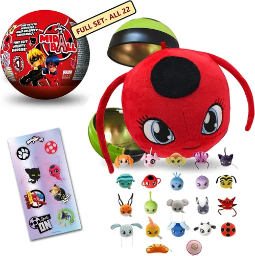 Miniatura 11 de Miraculous Ladybug MiraBall, sorpresa de 3 en 1, paquete de 3, caja sorpresa de juguetes para niños - Personajes coleccionables de programas