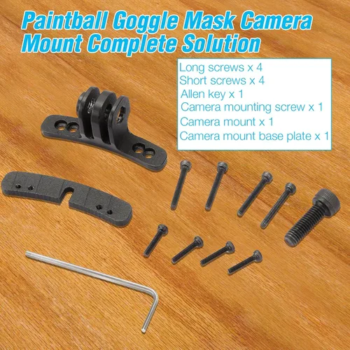 Miniatura 3 de Soporte para cámara de gafas: soporte duradero para máscara de paintball para filmación dinámica