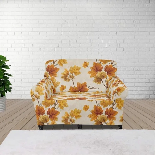 Miniatura 117 de Horeset Fundas elásticas para sofá con diseño de flores otoñales, lavables para sofá de 2 cojines, funda protectora para mascotas y perros