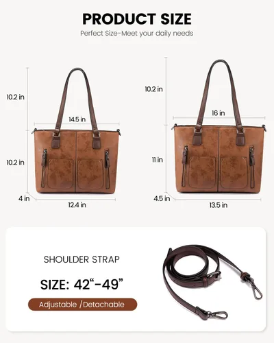 Miniatura 5 de LOVEVOOK Bolso de mano para mujer, bolso grande de hombro, bolsas de trabajo de cuero con múltiples bolsillos, bolso de diseño Hobo