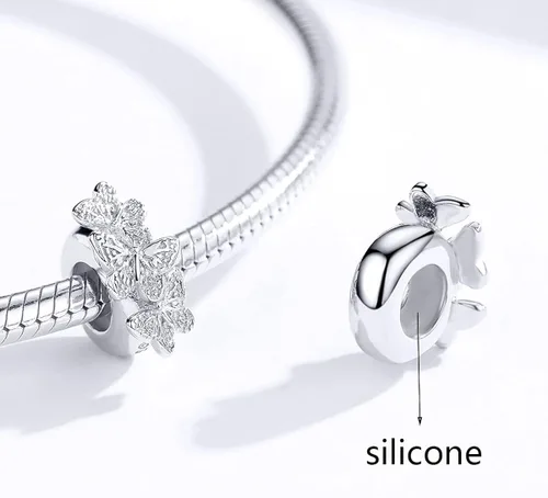 Miniatura 2 de BISAER Colgantes de plata de ley 925 para pulseras tapones