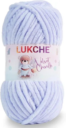 Miniatura 29 de Hilado de chenilla de terciopelo para amigurumi y punto de crochet súper voluminoso 100 gr (69,0 m) (Grosor del hilo 8 mm) (Verde espárrago) 1