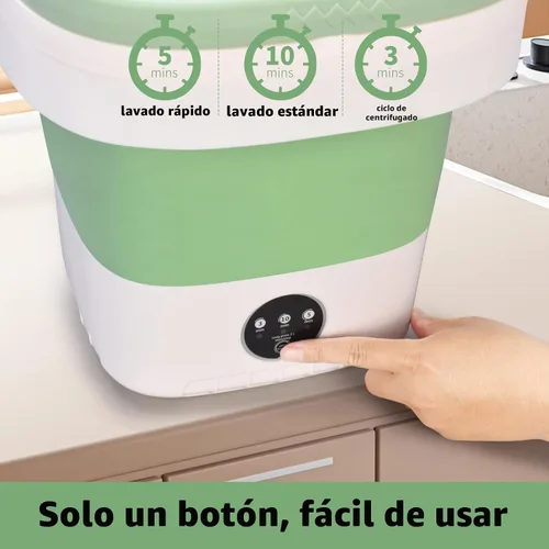 Miniatura 6 de Lavadora portátil, 20 litros mejorada con cesta giratoria, 3 modos de limpieza profunda, lavandería plegable pequeña mejorada para hotel