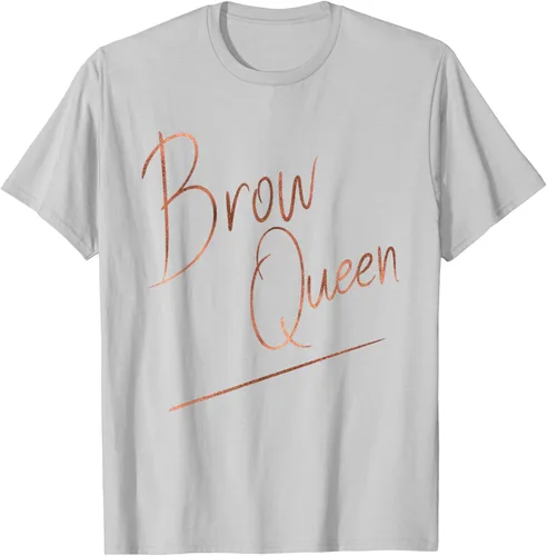 Miniatura 25 de Brow Queen Ombre - Camiseta de escritura a mano, regalo para artista de maquillaje, Negro, S