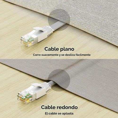 Miniatura 6 de Cable Ethernet Cat 6 de 50 pies, para exteriores e interiores de 10 Gbps compatible con red Cat7, cables de conexión LAN RJ45 de Internet, cable