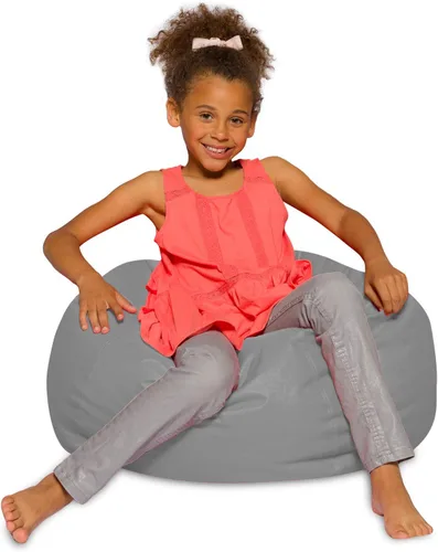 Miniatura 69 de Posh Creations - Sillón puff para niños, adolescentes y adultos, incluye funda extraíble y lavable a máquina, tamaño mediano de 27 pulgadas, lona