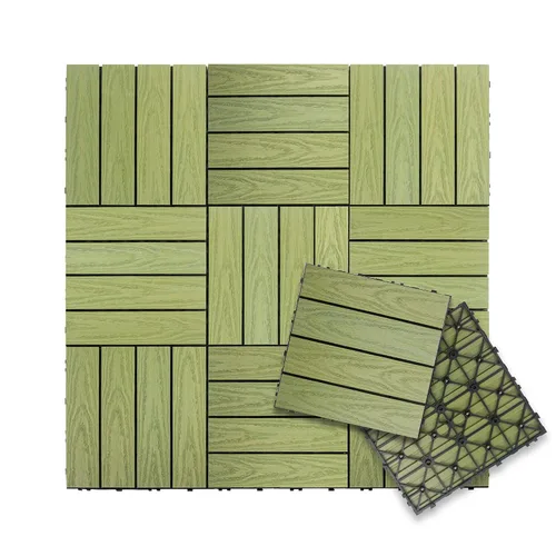 Miniatura 19 de NewTechWood UltraShield Naturale - Azulejo compuesto para exteriores (1 pie x 1 pie), color rosa de Seúl (10 pies cuadrados por caja)