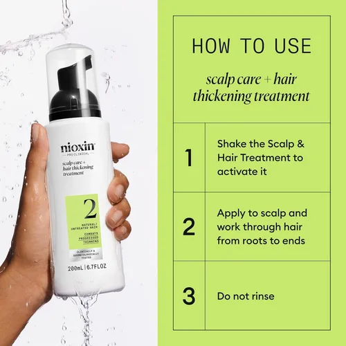 Miniatura 6 de Nioxin System 2 Scalp Care + Hair Thickening Leave-In Treatment For Natural Hair with Progressed Thinning Boost Hair Density & Strengthen