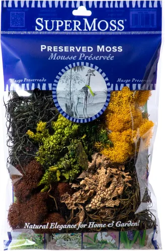 SuperMoss (23302) Mezcla de musgo – Musgo decorativo de alta calidad para manualidades, terrarios, decoración de bodas y mesa, 80.75 pulgadas Vermont