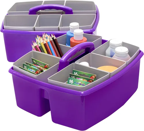 Miniatura 19 de Storex, clasificador grande para manualidades para salón de clases con tazas, 13 x 11 x 6.575 pulgadas, verde, caja de 2 unidades (00983A02C)