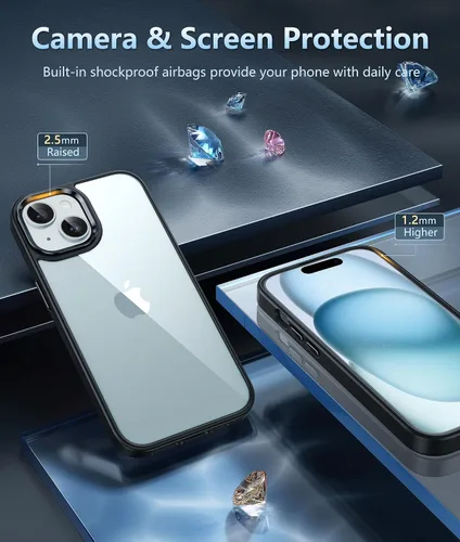 Miniatura 777 de FNTCASE Funda para iPhone 13 Pro-Max: Fundas magnéticas transparentes compatibles con Magsafe Slim anti amarillamiento protección contra caídas