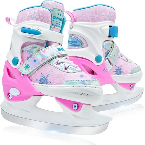 Miniatura 8 de Patines de hielo ajustables para niños y niñas, cómodos, cuchillas suaves, zapatos de patinaje sobre hielo para pista de hockey sobre hielo al aire