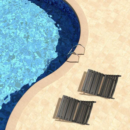 Miniatura 6 de GREENVINES Silla plegable Xavier Wave Sillas Adirondack portátiles Plástico HDPE Silla para fogata para todo tipo de clima Negro