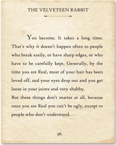 Miniatura 10 de The Velveteen Rabbit - You Become - Impresión de páginas de citas literarias sin marco de 11 x 14 pulgadas, gran póster de regalo con cita