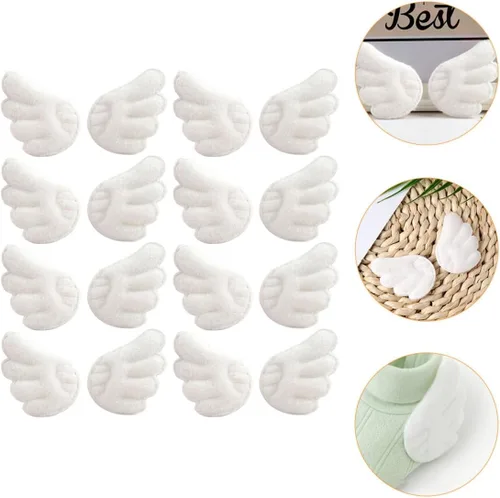 Miniatura 9 de Angel Wings Embroidered Appliques for White DIY Clothing Patches 15 Pairs Fabric Sew-on Decorations for ’s Garments Socks and Hats Accessories