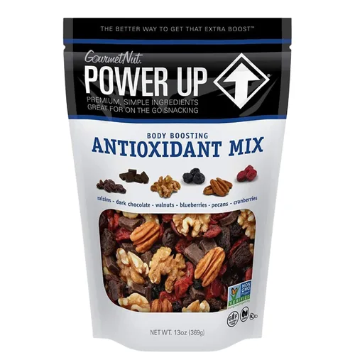 Miniatura 14 de Power Up Mega Omega Trail Mix Gourmet Nut - Bolsa de mezcla de frutos secos, 14 onzas