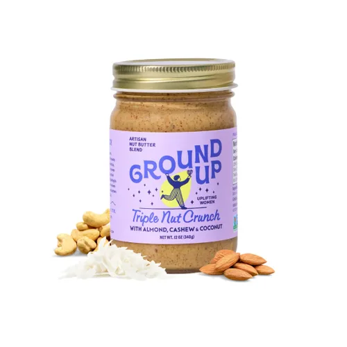 Miniatura 12 de Ground Up Mantequilla de almendras y anacardos - cardamomo de miel con semillas de chía - Sin maní, sin lácteos, sin gluten, vegana - 1 tarro de 12
