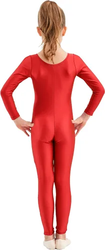 Miniatura 4 de Malla de una pieza Speerise, de mangas largas, hecha en Spandex, para niñas que practican danza
