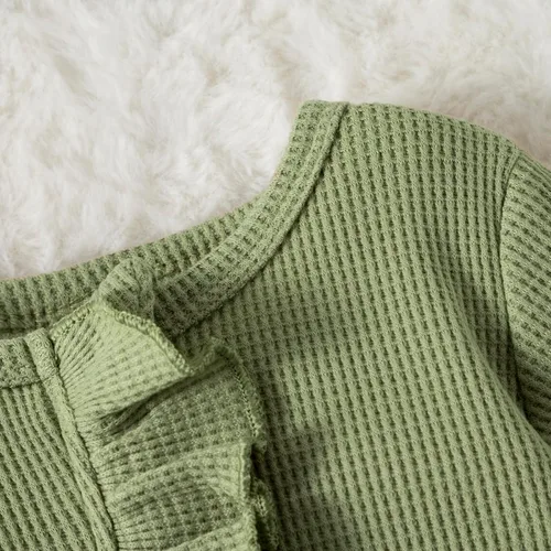Miniatura 6 de Ropa para bebé recién nacida, con volantes, con cremallera, para llegar a casa, ropa de otoñoinvierno de 0 a 12 meses