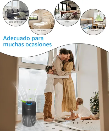 Miniatura 7 de Purificadores de aire para el dormitorio del hogar, limpiador de aire ADTARK con filtro H14 True HEPA 3 en 1, modo de sueño y función de aroma, 3