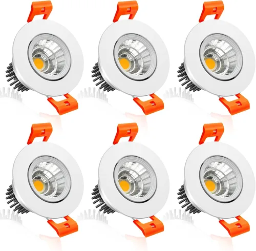Miniatura 24 de inShareplus Downlight LED de 2 pulgadas, iluminación empotrable de 3 W, regulable, luz blanca cálida de 3000 K, CRI80, luces de techo