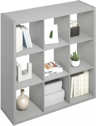Miniatura 25 de Furinno Turn-N-Tube - Sistema de estante de 4 compartimentos, color nogal Columbia/negro/marrón oscuro Nuez Columbia/Negro/Marrón Oscuro