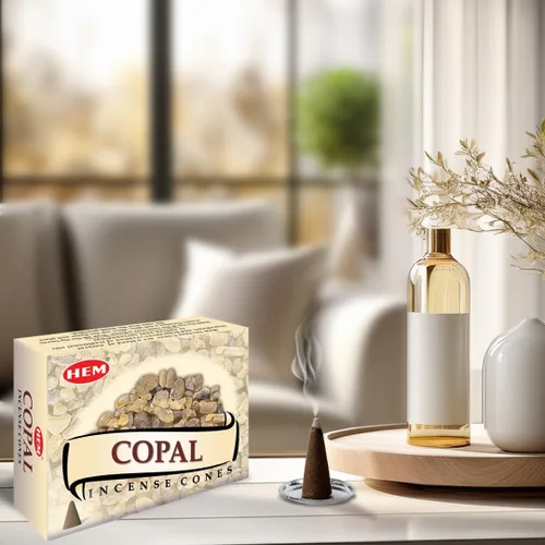 Miniatura 2 de HEM Copal - Conos de incienso – Paquete de 120 conos (10 cajas) – Aroma natural de larga duración para aromaterapia, limpieza, alivio del estrés