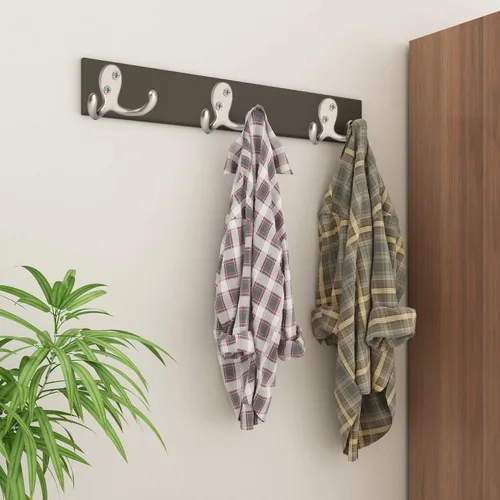Miniatura 4 de IBosins 10 unidades de ganchos resistentes de doble punta para colgar en la pared con 20 tornillos, ganchos retro de doble punta para abrigo, 10