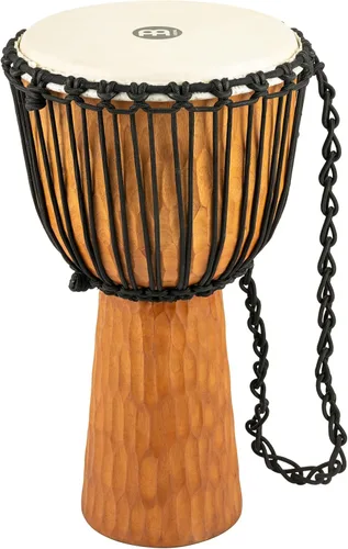 Miniatura 12 de Meinl Percussion Djembe - Tambor africano para adultos, no fabricado en China, madera de caoba/cabeza natural, 12 x 24 pulgadas