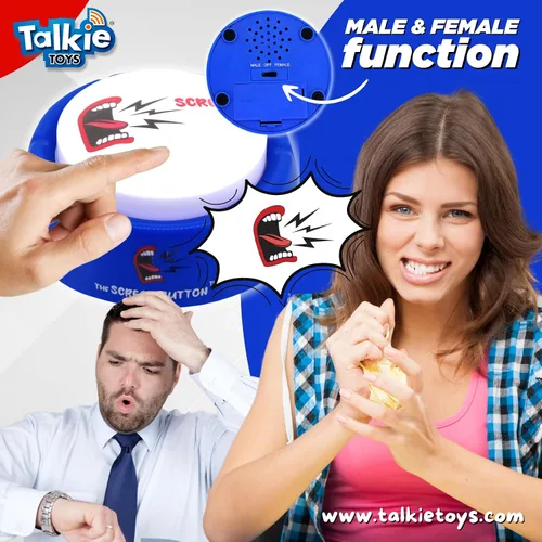 Miniatura 4 de Talkie Toys Products The Scream Button - Botón de voz para hombre y mujer, botón parlante divertido, juguete para hablar para aliviar el estrés y más