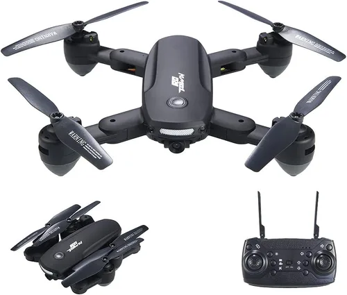 Drone plegable con cámara 720P para adultos - R10 WiFi FPV RC Quadcopter con retención de altitud - Fotografía de gestos - Control de aplicación -