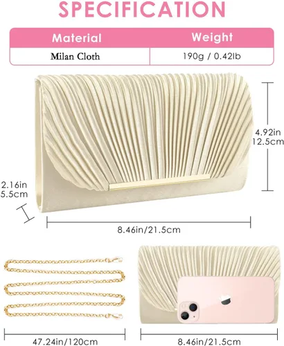 Miniatura 4 de TINDTOP Bolsos de mano para mujer, bolsos de noche para formal, boda, fiesta, cóctel, graduación, bandolera, sobre, hombro, bolsa de hombro