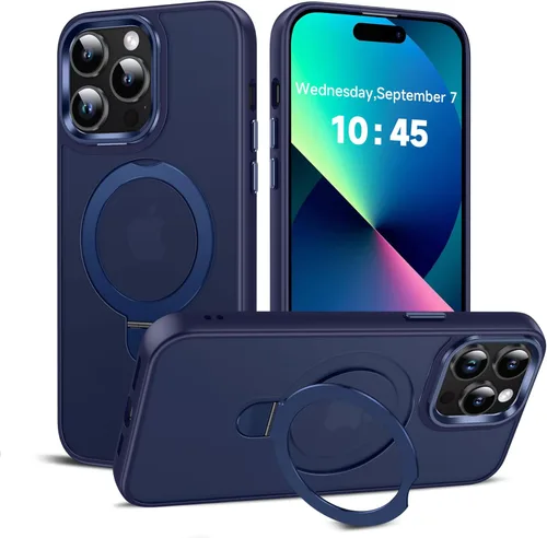 Miniatura 54 de LeYi para iPhone-13 Funda/iPhone-14 Fundas: con soporte para MagSafe i Phone 13Funda con anillo magnético iPhone14 iPhone13 Cubierta Funda para Negro