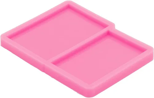 Miniatura 4 de Molde rectangular de silicona de resina para epoxi, agarre de teléfono, enchufe – Carrete de insignia con forma rectangular de bricolaje, dijes