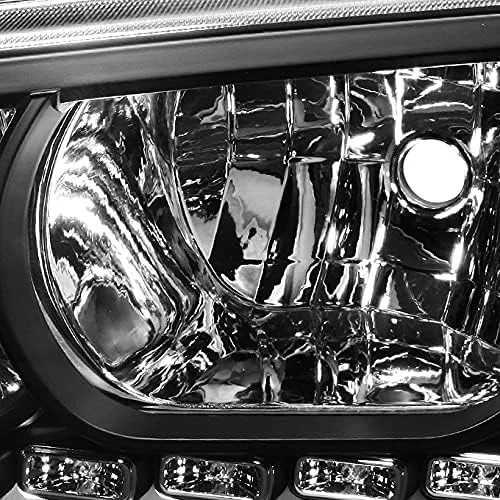 Miniatura 4 de AKKON - Faros delanteros LED DRL negros para Dodge Charger 06-10 con luces intermitentes de esquina izquierda + derecha