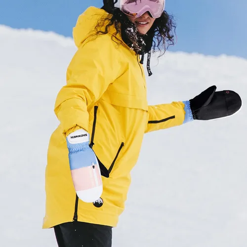 Miniatura 5 de Durio Guantes de esquí para mujer, impermeables, cálidos, para hombres y mujeres, guantes de nieve antideslizantes para invierno, guantes