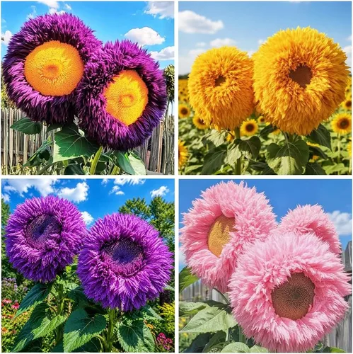 Más de 450 semillas de flores de girasol mixtas a granel para plantar al aire libre reliquia sin OMG