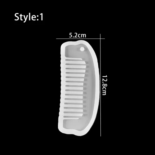 Miniatura 2 de Molde de peine de resina UV transparente de silicona para joyería, molde de resina artesanal, epoxi, manualidades, suministros de fabricación de 1