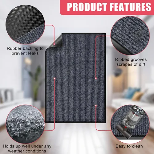Miniatura 4 de Kuyal Tapete para Puerta Delantera, 2'x3' Tapetes de Entrada para Interiores y Exteriores, Tapetes de Entrada Comercial Interior Exterior, Tapete
