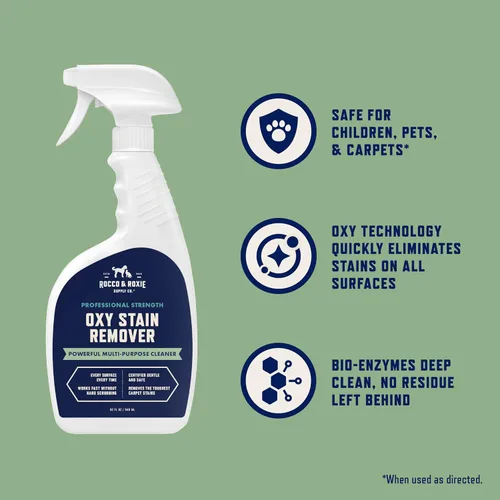Miniatura 2 de Rocco & Roxie Supply Co. Oxy - Removedor de manchas - Spray limpiador de alfombras alimentado por oxígeno, limpiador de manchas para tapicería