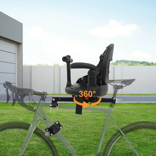 Miniatura 2 de Asiento de bicicleta para niños, asiento delantero de bicicleta para niños, asiento de bicicleta con rotación de 360° y reposabrazos ajustables