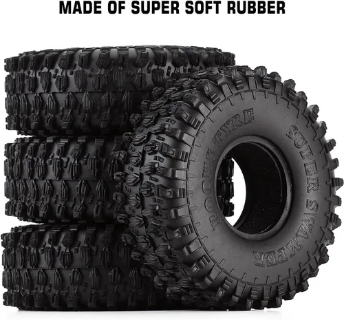 Miniatura 5 de INJORA Neumáticos de goma de 1.9 "para 1:10 RC Rock Crawler Axial SCX10 90046 AXI03007 D90 D110 TF2 Traxxas TRX-4