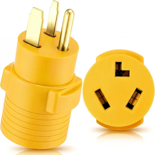 Miniatura 13 de Kanayu Adaptador de Secadora de 30 Amperios Compatible con Nema 6-50p a 10-30r Adaptador de Enchufe Macho de 3 Clavijas a Receptáculo Hembra de 3