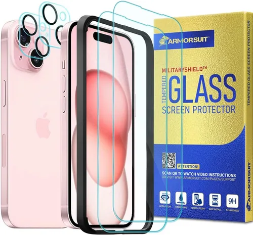 Miniatura 26 de ArmorSuit [Paquete de 2+2] para Google Pixel 6 [6.4 pulgadas] Protector de pantalla de vidrio templado + protector de lente de cámara compatible