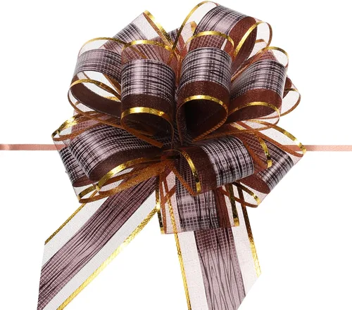 Miniatura 26 de MECCANIXITY 20 lazos grandes de 7 pulgadas para envolver regalos, cinta de organza color blanco crema para cestas de boda, regalos de fiesta