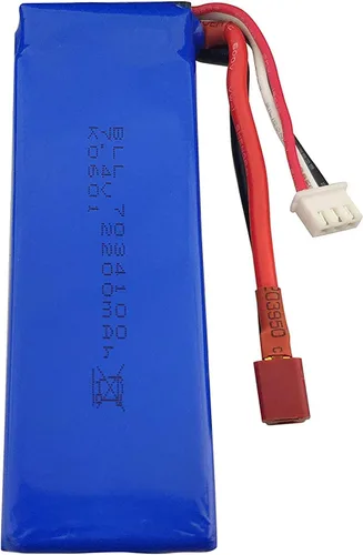 Miniatura 6 de Batería de litio de 2 piezas de 7.4 V 2200 mAh con cargador 2 en 1 para WLtoys K949 10428 10428-A L202 RC control remoto de alta velocidad