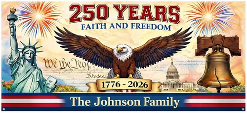 Miniatura 2 de Love Signal Bandera de Estados Unidos personalizada con el 250 aniversario, bandera estadounidense personalizada con imagen, decoración patriótica
